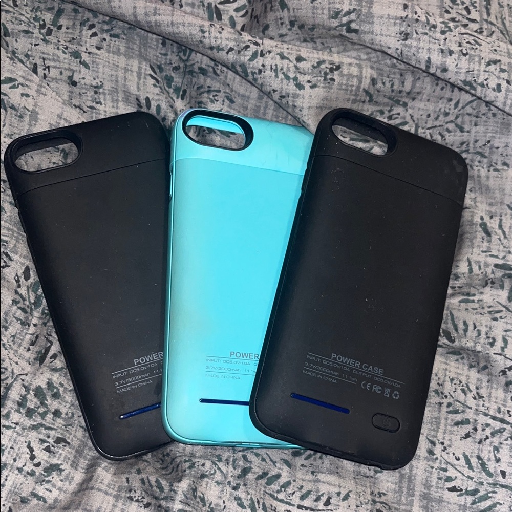 Black and Blue Power Case Set for iPhone 8